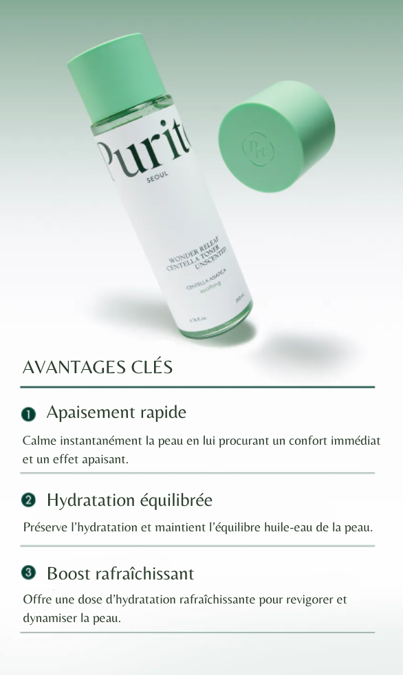 Lotion tonique Wonder Releaf Centella (sans parfum) - PURITO - 200ml