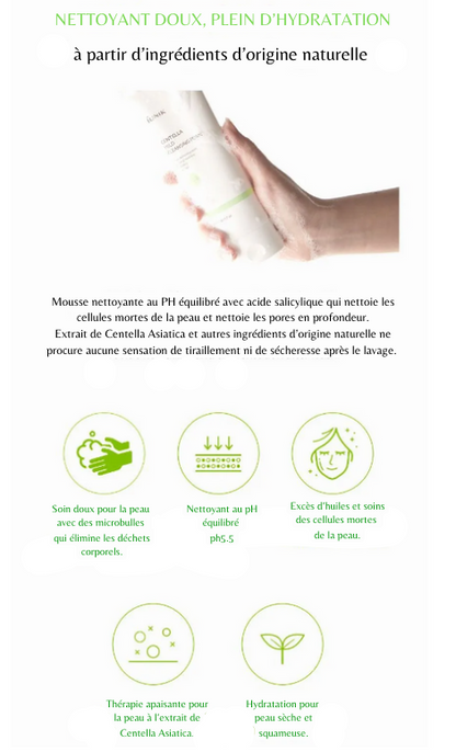 Mousse nettoyante douce à la Centella - iUNIK - 120ml