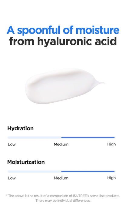 Crème hydratante à l'acide hyaluronique - ISNTREE - 100ml